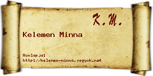 Kelemen Minna névjegykártya